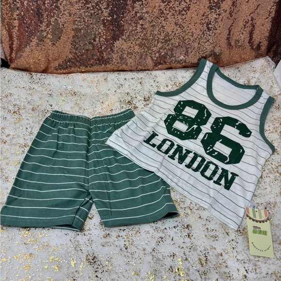 Hyfve Striped Cropped Tank and Shorts Set